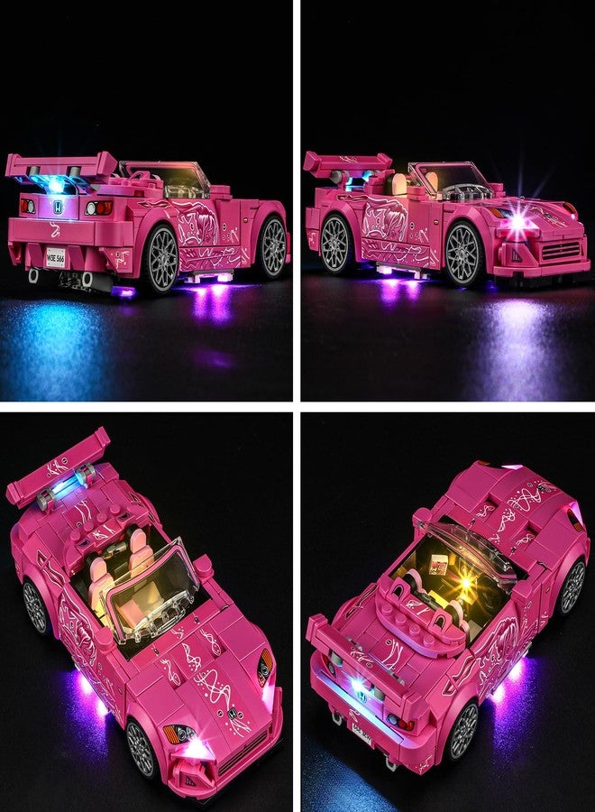 بريكسماكس طقم إضاءة BRIKSMAX لسيارة هوندا S2000 من فيلم 2 Fast 2 Furious (رقم 77241) - إضاءة LED متوافقة مع مجموعة بناء Lego Speed Champions - لا يشمل طقم النموذج - Image 3